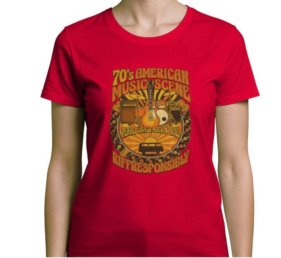 Riff Responsibly | 70's Americana Women T-Shirt