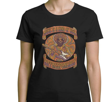 Riff Responsibly | Music Is A Kind Of High T-Shirt Women