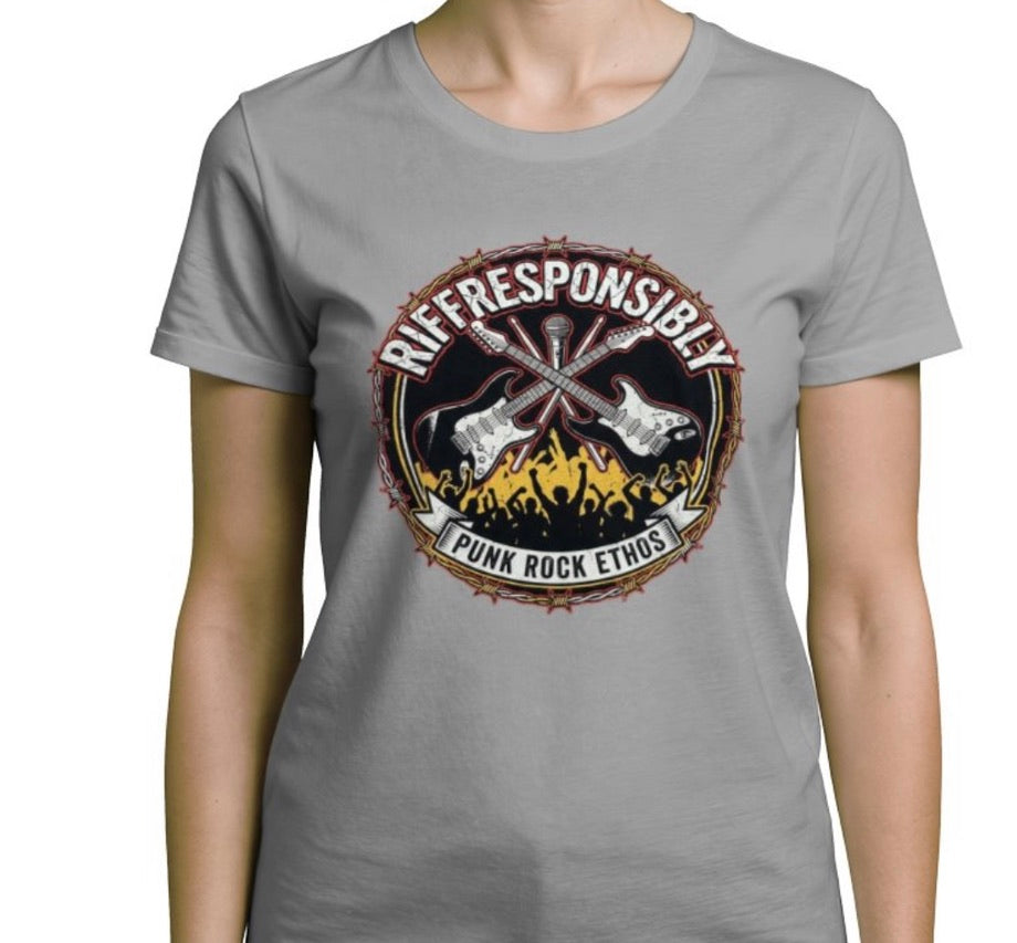 Riff Responsibly | Punk Rock Ethos T-Shirt Women