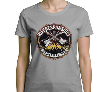 Riff Responsibly | Punk Rock Ethos T-Shirt Women