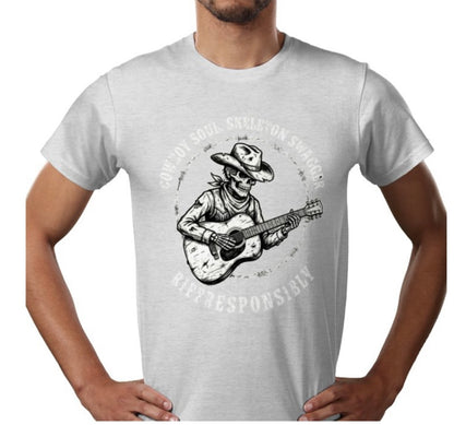 Riff Responsibly | Cowboy Soul Skeleton Swagger T-Shirt