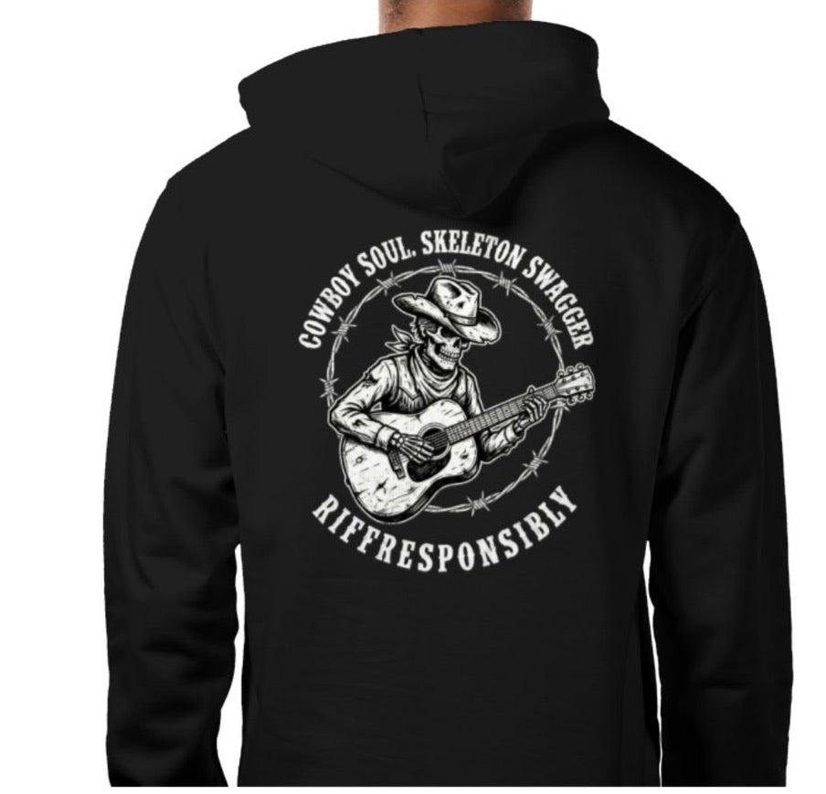 Riff Responsibly | Cowboy Soul Skeleton Swagger Hoodie