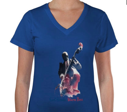Riff Responsibly | Cool Hands Warm Bass V Neck T-Shirt Women