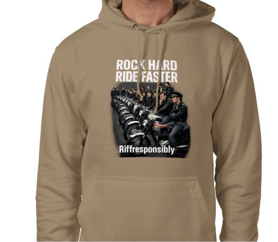 Riff Responsibly | Rock Hard Ride Faster Hoodie