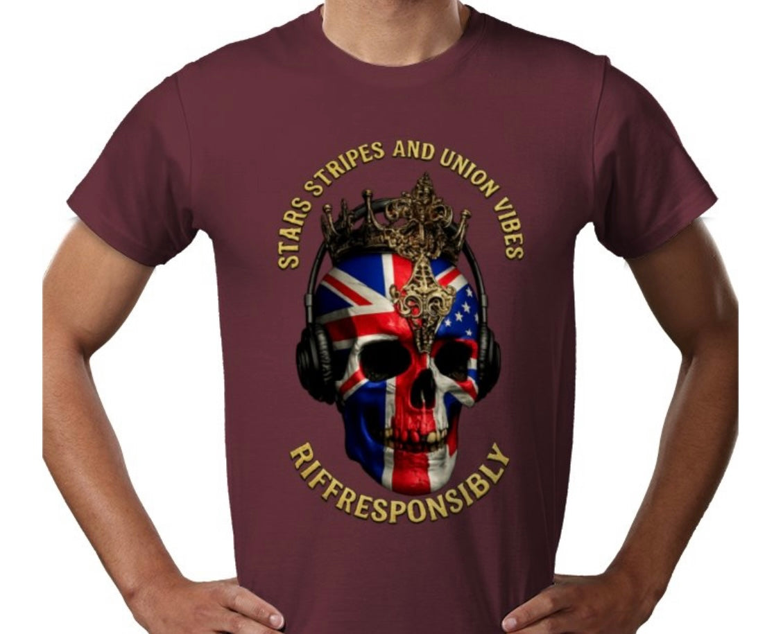 Riff Responsibly | Stars Stripes & Union Vibes T-Shirt