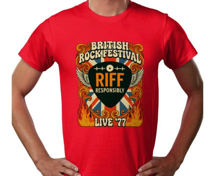 Riff Responsibly | British Rock Festival T-Shirt