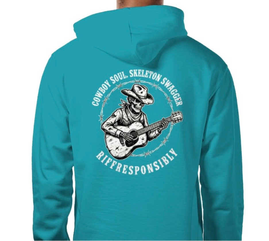 Riff Responsibly | Cowboy Soul Skeleton Swagger Hoodie
