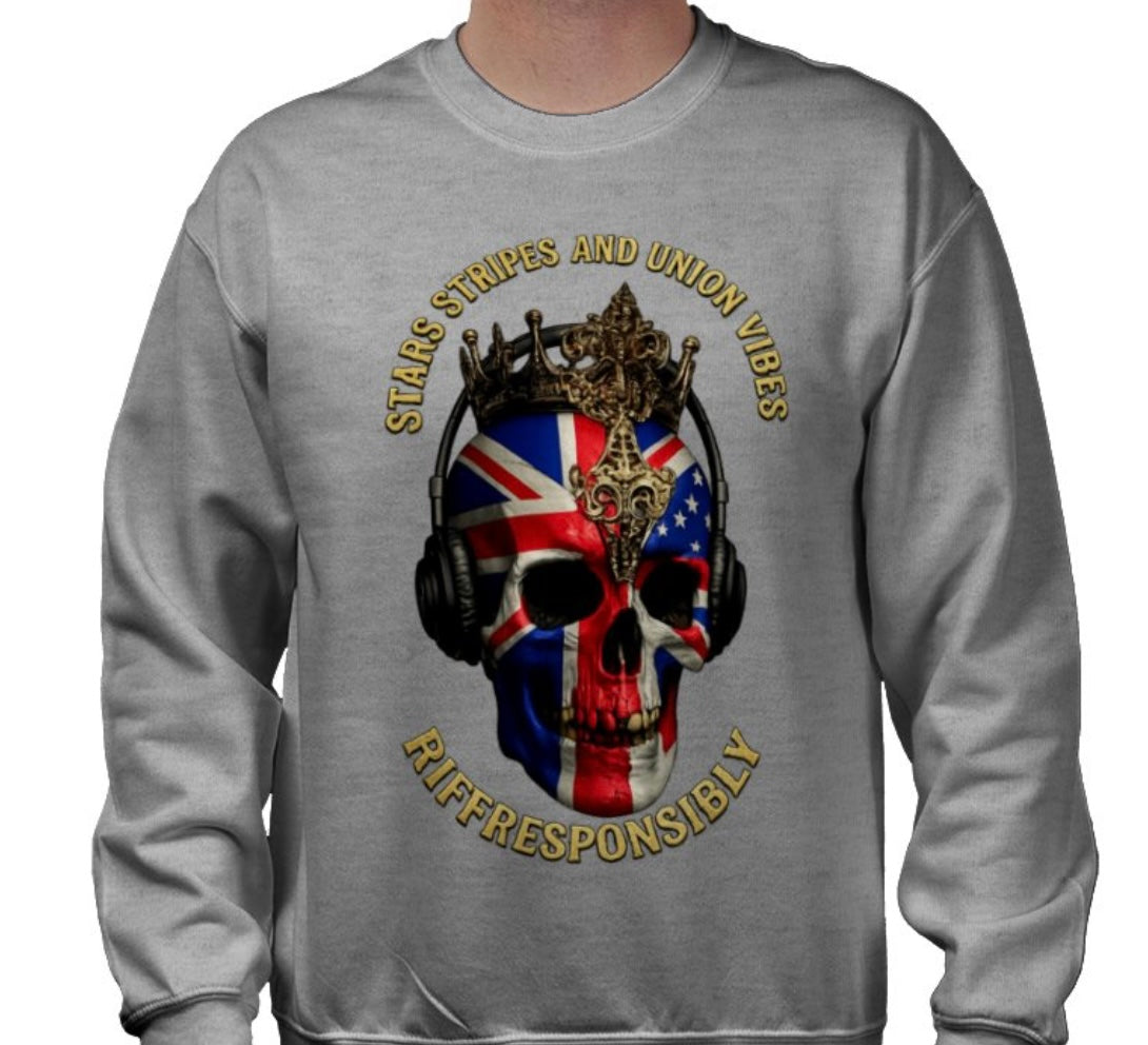 Riff Responsibly | Stars Stripes & Union Vibes Sweatshirt