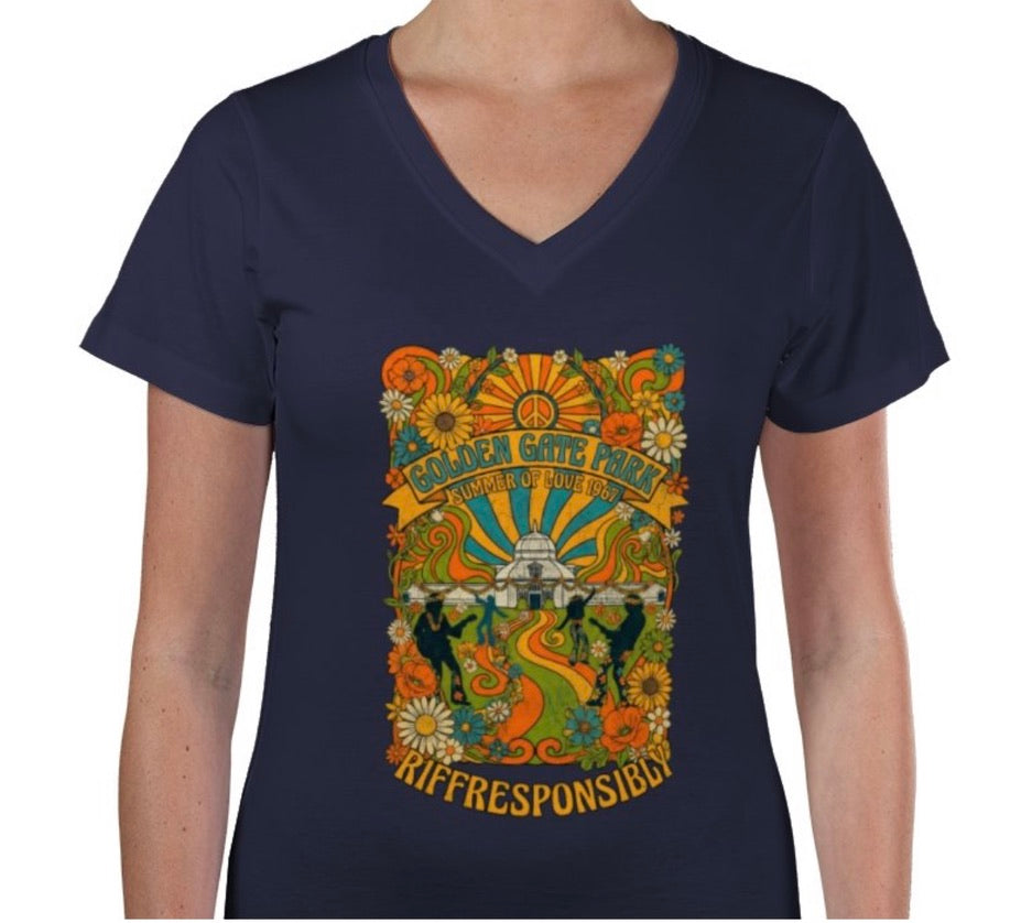 Riff Responsibly | Golden Gate Park V Neck T-Shirt Women