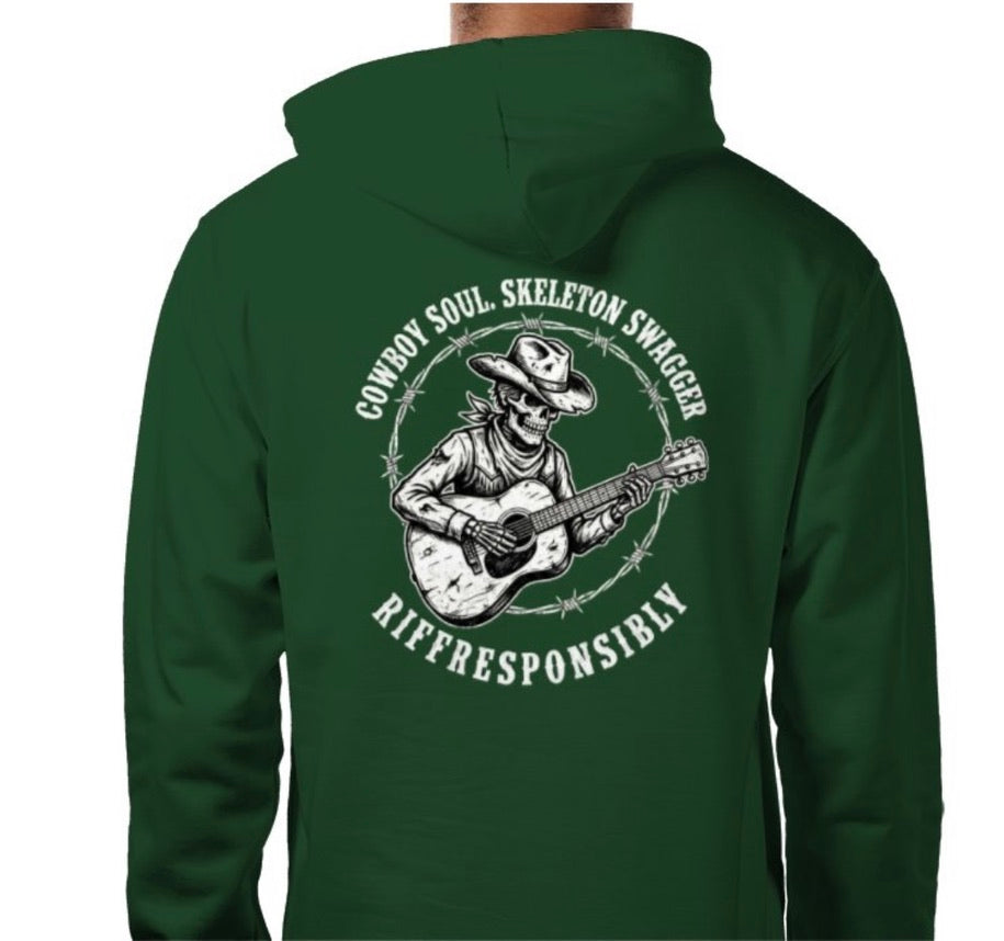 Riff Responsibly | Cowboy Soul Skeleton Swagger Hoodie