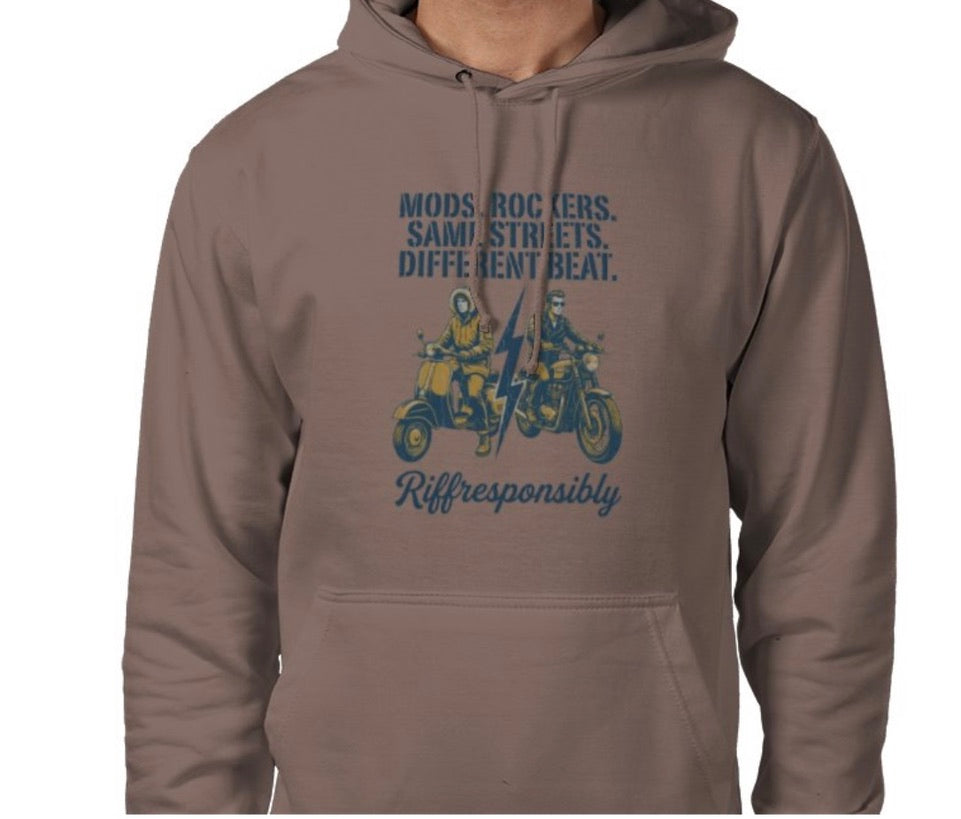 Riff Responsibly | Mod Rockers Same Street Different Beat Hoodie