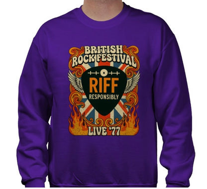 Riff Responsibly | British Rock Festival Sweatshirt