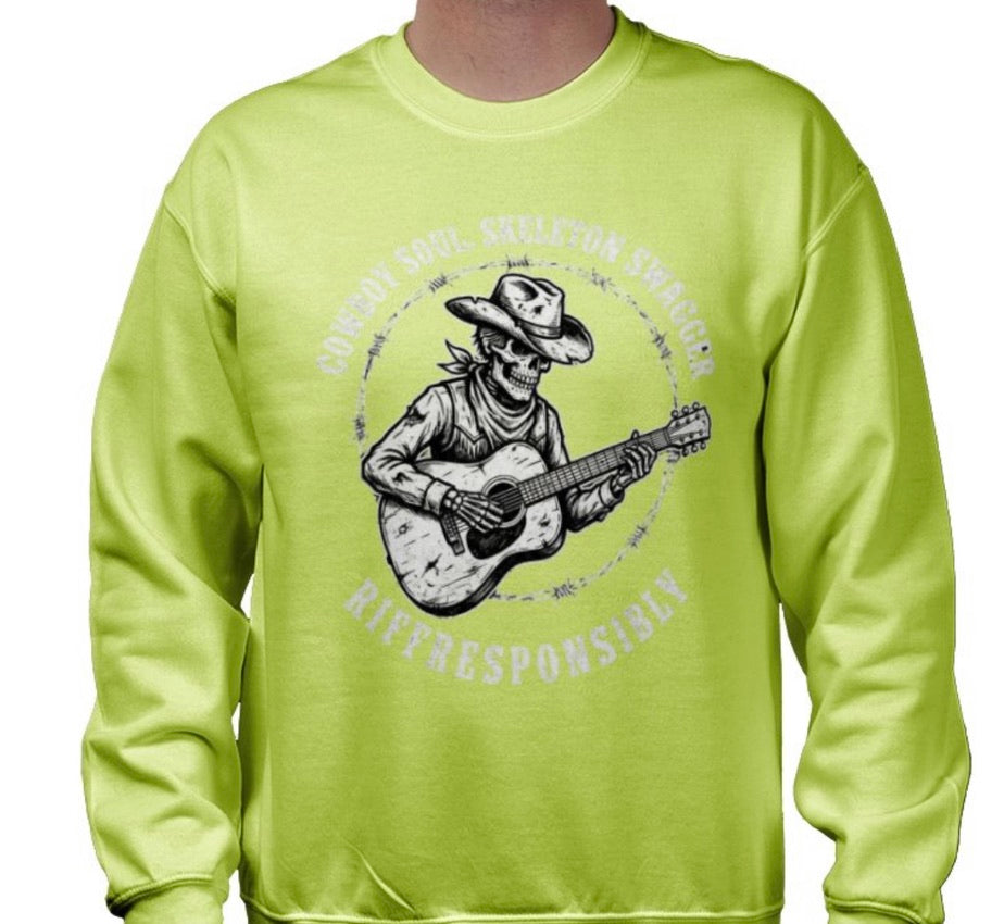 Riff Responsibly | Cowboy Soul Skeleton Swagger Sweatshirt