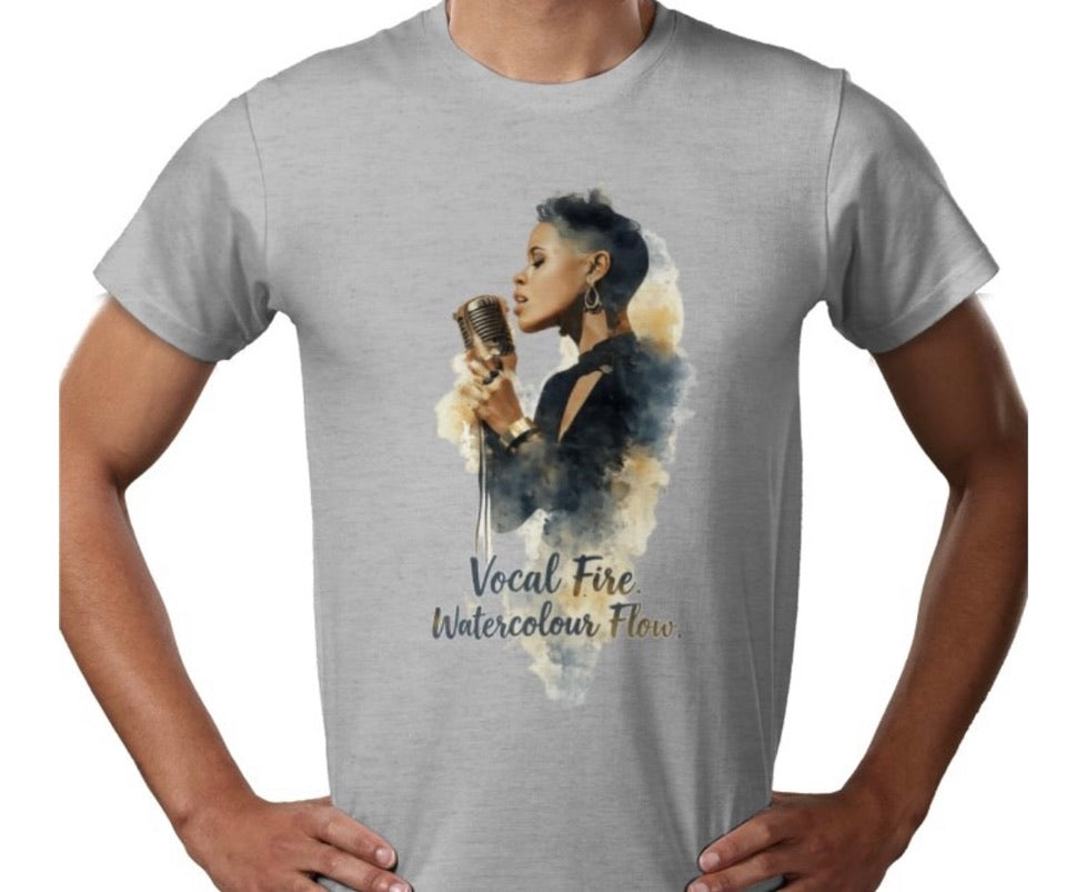 Riff Responsibly | Vocal Fire Watercolour Flow T-Shirt