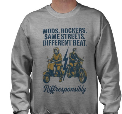 Riff Responsibly | Mod Rockers Same Street Different Beat Sweatshirt