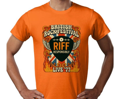 Riff Responsibly | British Rock Festival T-Shirt