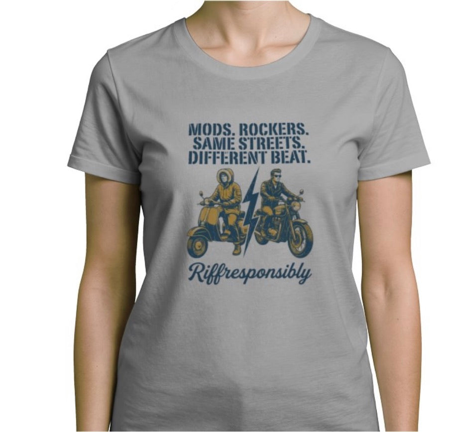Riff Responsibly | Mod Rockers Same Street Different Beat T-Shirt Women