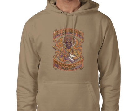 Riff Responsibly | Music Is A Kind Of High Hoodie
