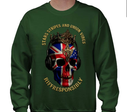 Riff Responsibly | Stars Stripes & Union Vibes Sweatshirt