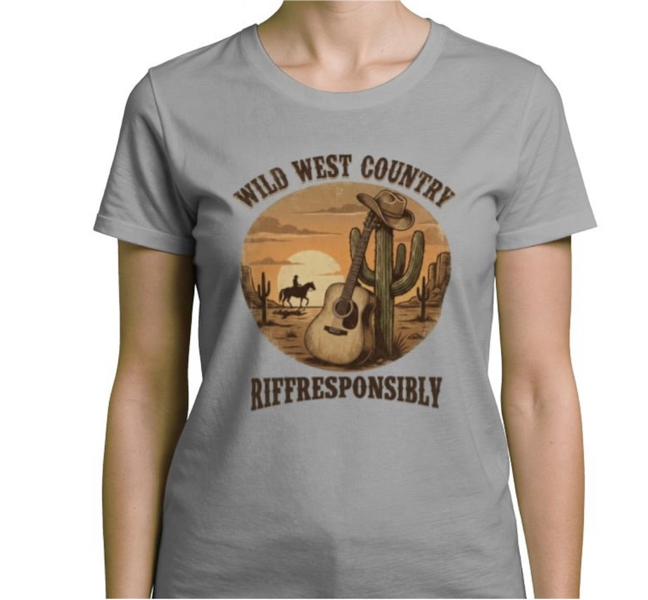 Riff Responsibly | Wild West Country Women T-Shirt