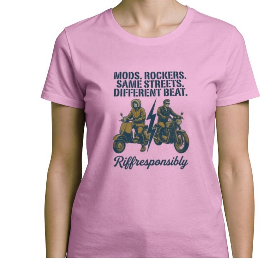 Riff Responsibly | Mod Rockers Same Street Different Beat T-Shirt Women