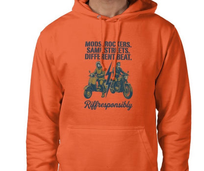 Riff Responsibly | Mod Rockers Same Street Different Beat Hoodie