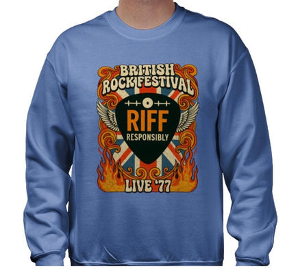Riff Responsibly | British Rock Festival Sweatshirt