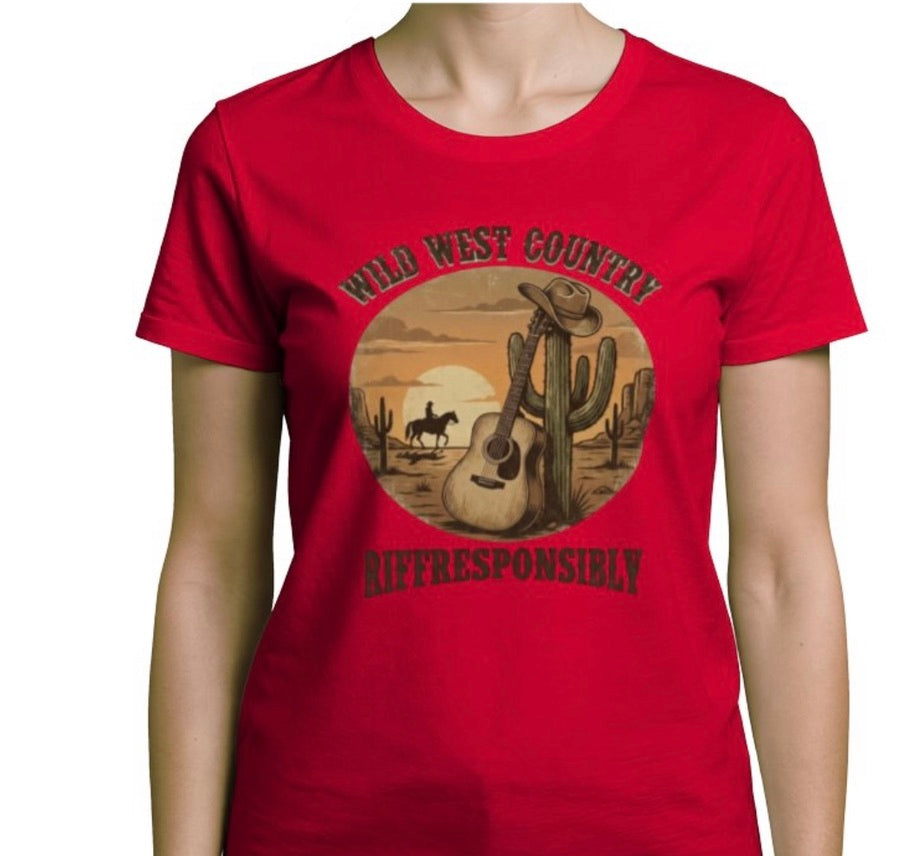 Riff Responsibly | Wild West Country Women T-Shirt