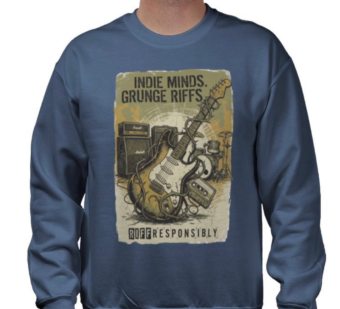 Riff Responsibly | Indie Minds Grunge Riffs Sweatshirt
