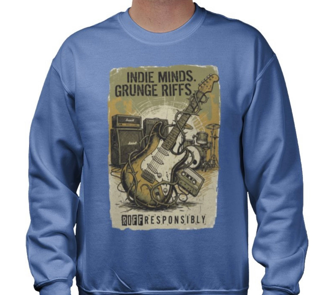 Riff Responsibly | Indie Minds Grunge Riffs Sweatshirt