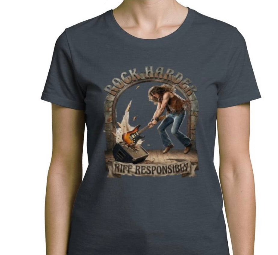 Riff Responsibly | Rock Harder Woman T-Shirt