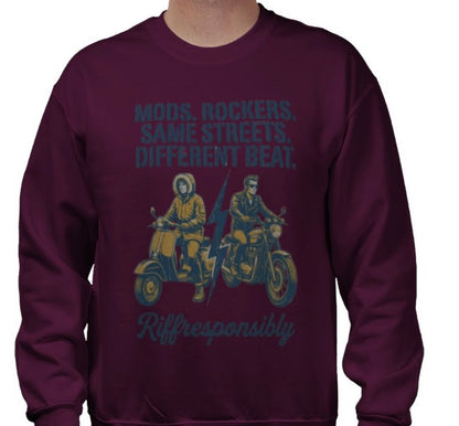 Riff Responsibly | Mod Rockers Same Street Different Beat Sweatshirt