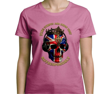 Riff Responsibly | Stars Stripes & Union Vibes Women T-Shirt