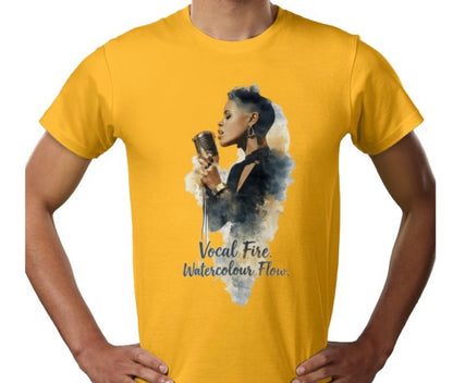Riff Responsibly | Vocal Fire Watercolour Flow T-Shirt