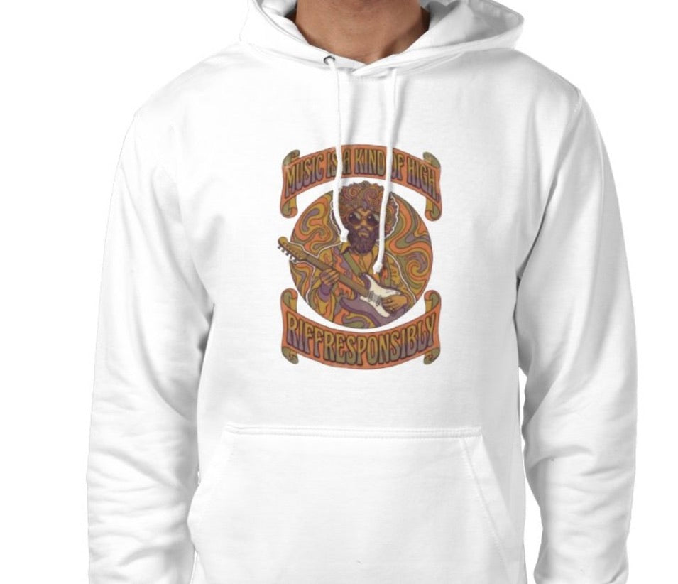Riff Responsibly | Music Is A Kind Of High Hoodie