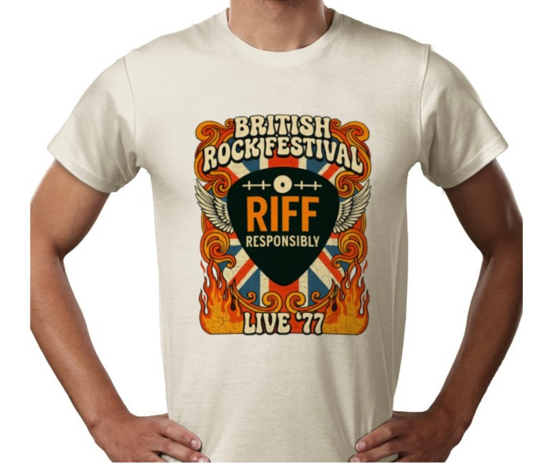 Riff Responsibly | British Rock Festival T-Shirt