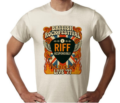 Riff Responsibly | British Rock Festival T-Shirt
