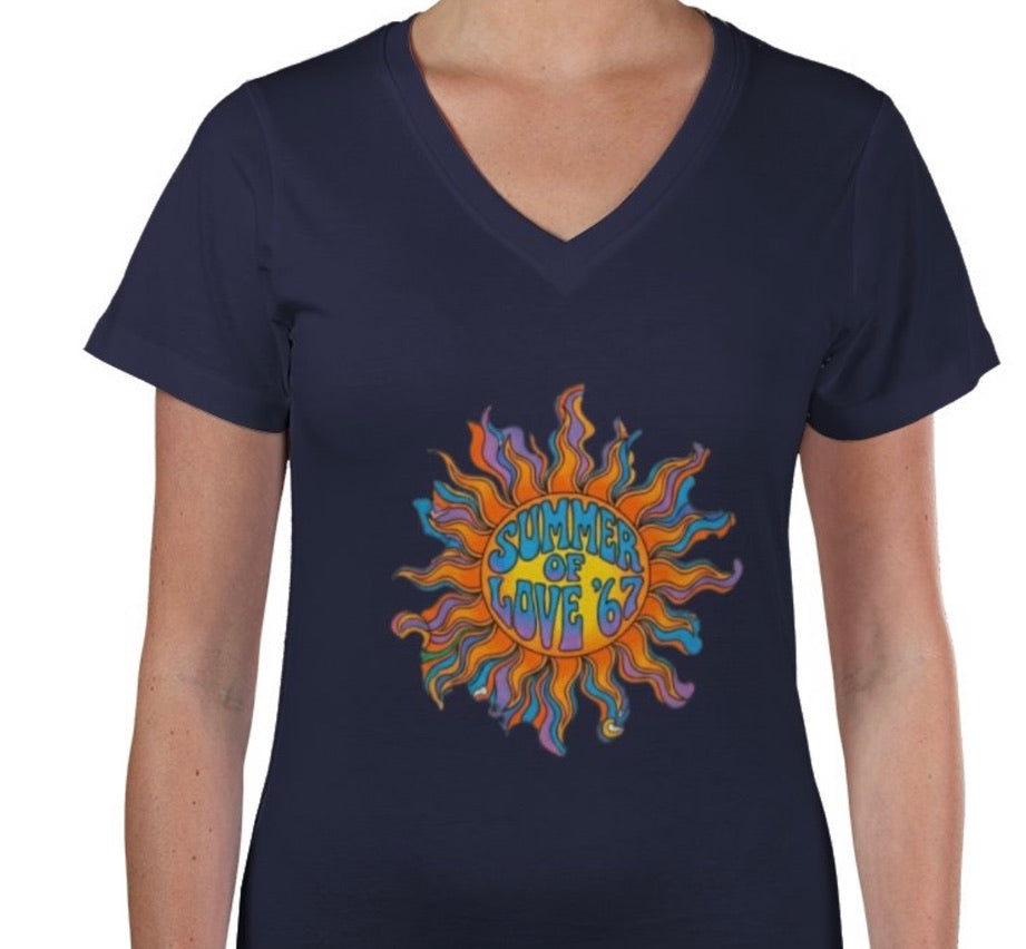 Riff Responsibly | Summer Of Love 67' V Neck T-Shirt Women