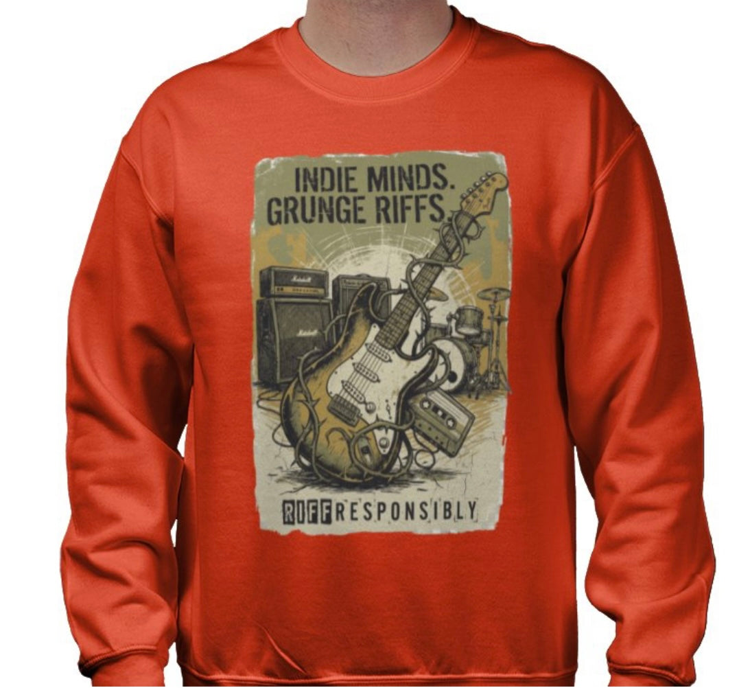 Riff Responsibly | Indie Minds Grunge Riffs Sweatshirt
