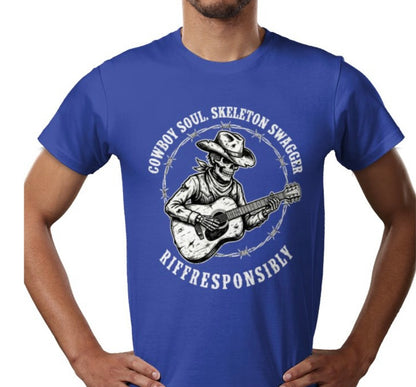 Riff Responsibly | Cowboy Soul Skeleton Swagger T-Shirt
