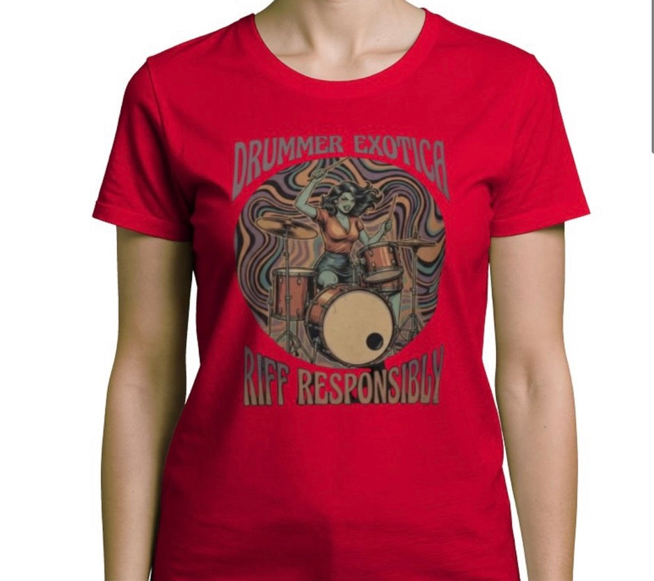Riff Responsibly | Drummer Exotica T-Shirt Women