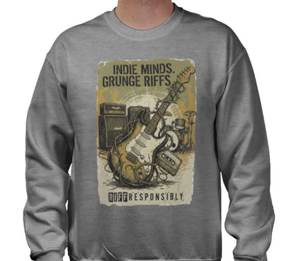 Riff Responsibly | Indie Minds Grunge Riffs Sweatshirt