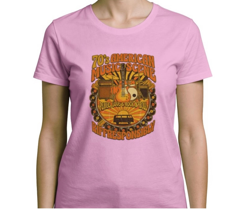 Riff Responsibly | 70's Americana Women T-Shirt