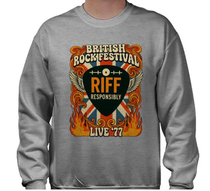 Riff Responsibly | British Rock Festival Sweatshirt