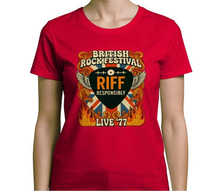 Riff Responsibly | British Rock Festival Women T-Shirt