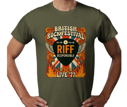 Riff Responsibly | British Rock Festival T-Shirt