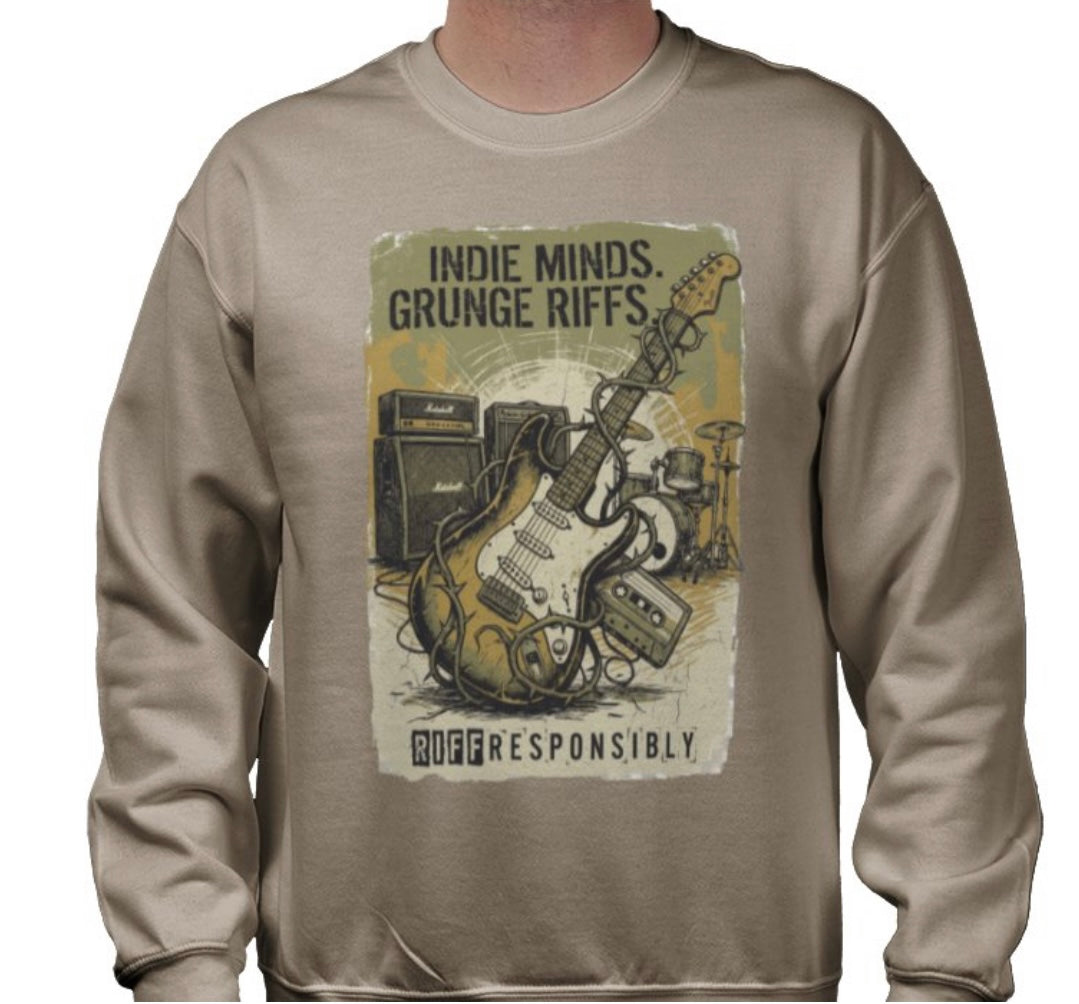 Riff Responsibly | Indie Minds Grunge Riffs Sweatshirt