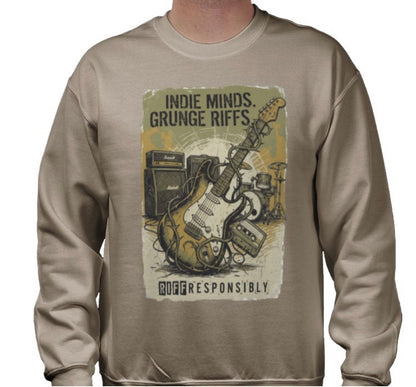 Riff Responsibly | Indie Minds Grunge Riffs Sweatshirt