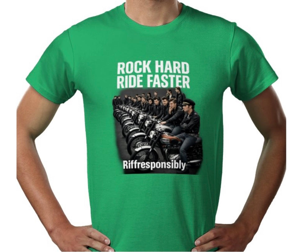 Riff Responsibly | Rock Hard Ride Faster T-Shirt