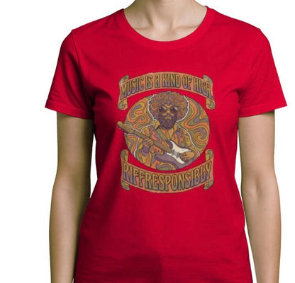 Riff Responsibly | Music Is A Kind Of High T-Shirt Women